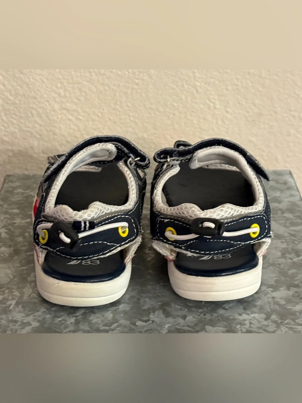 Nautica Kids' Navy and Red Sport Sandals, Size 11